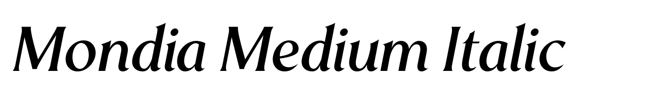 Mondia Medium Italic